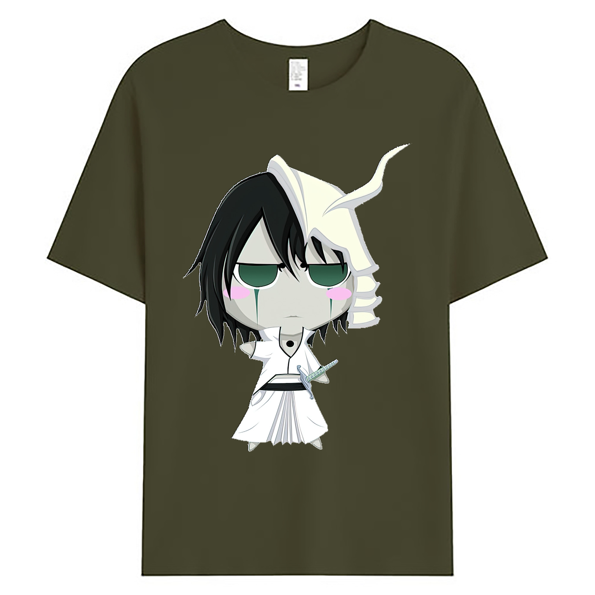 （画像用） ブリーチ ウルキオラ·シファー BLEACH Ulquiorra cifer 綿100％ メンズ半袖Tシャツ｜肌触りやわらか＆通気性
